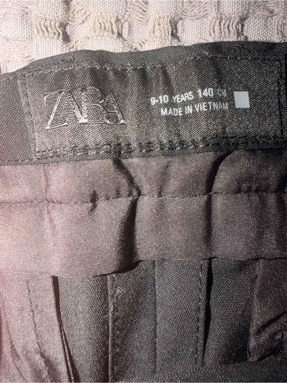 Zara Boys Black Slacks Pants Size 9-10 Adjustable Waist Excellent Condition